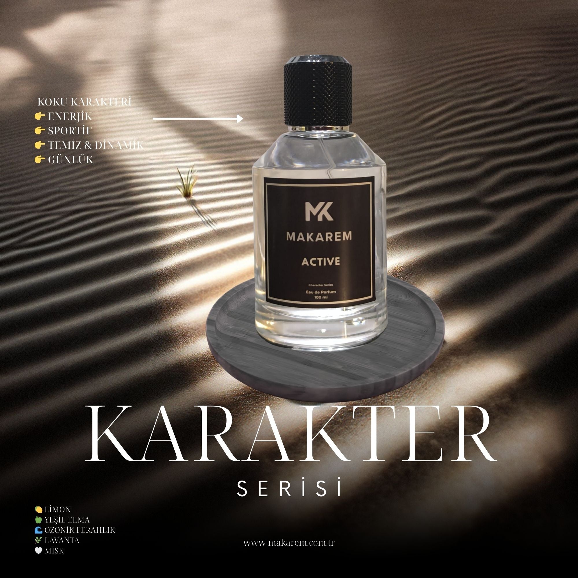 Makarem Active – Niş Erkek Parfümü | Ferah ve Dinamik İmza Koku